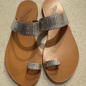 Ancient Greek Sandals with Crystals